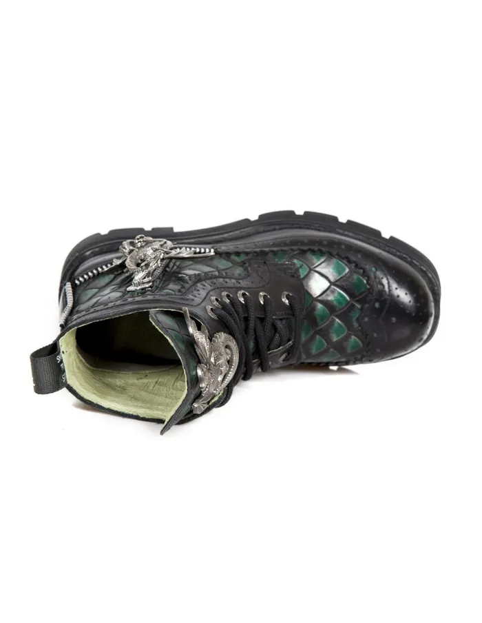 Women Boot Metallic MMili124C1 New Rock Military Women Boot Metallic MMili124C1 New Rock Military