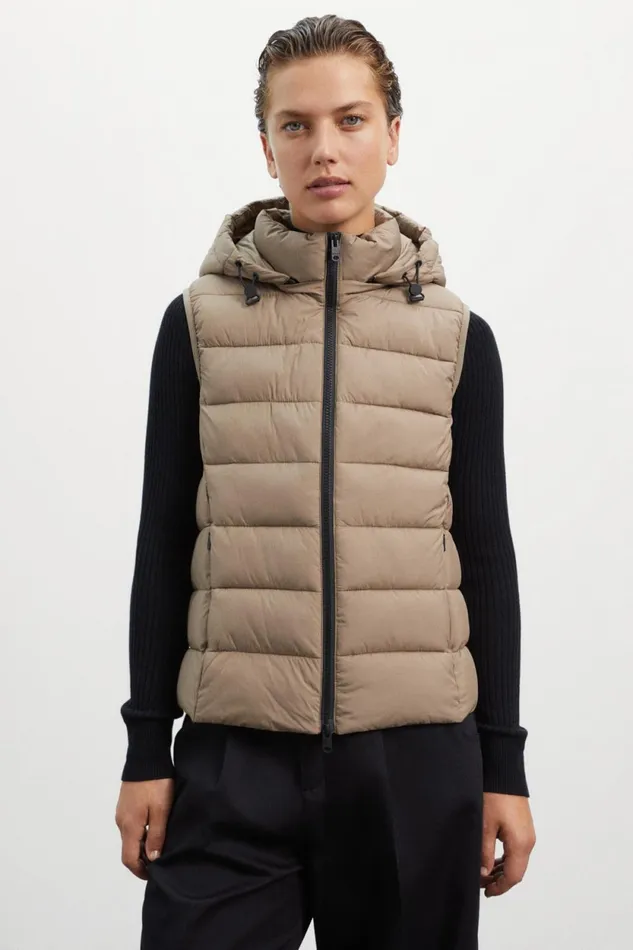 Women Brown Aoraki Vest Ecoalf Vests