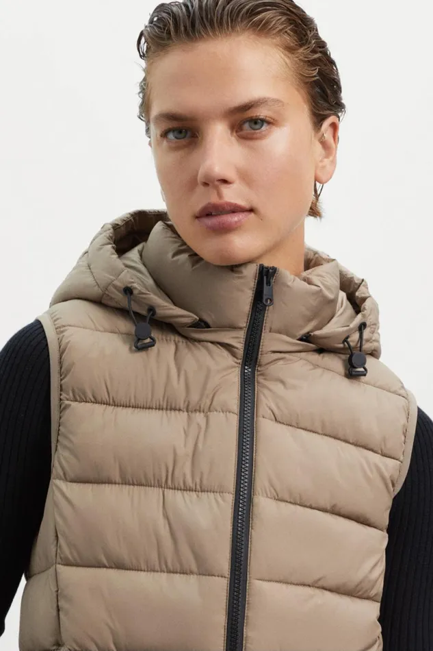 Women Brown Aoraki Vest Ecoalf Vests