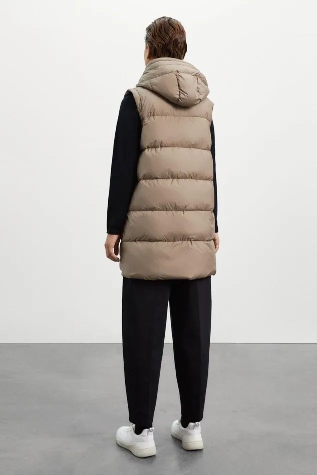 Women Brown Marangu Coat Ecoalf Vests