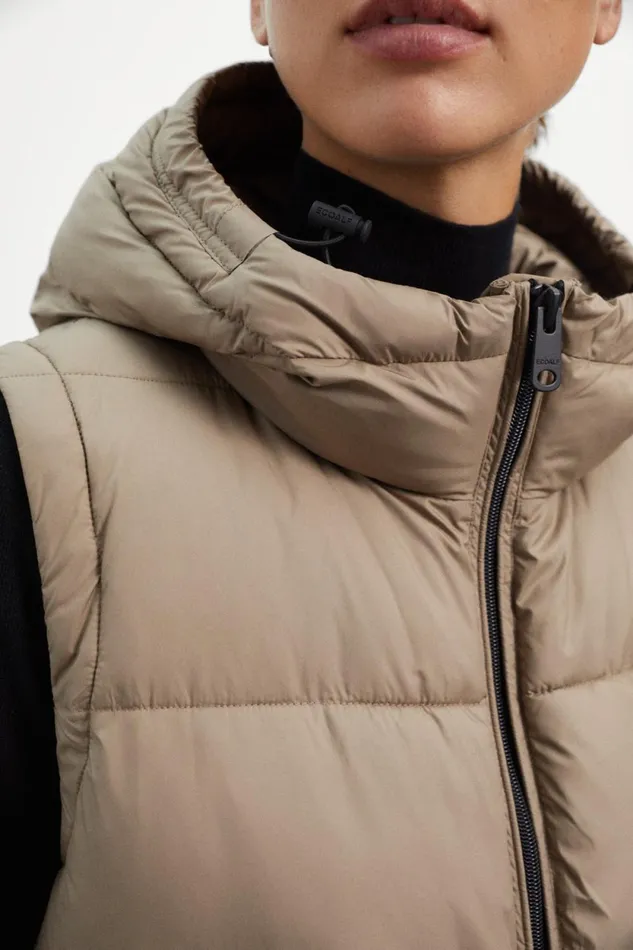 Women Brown Marangu Coat Ecoalf Vests