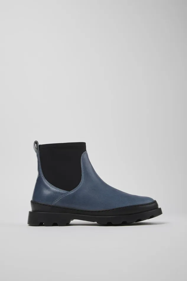 Women Brutus Gray Leather And Textile Ankle Boots Camper Ankle Boots Women Brutus Gray Leather And Textile Ankle Boots Camper Ankle Boots
