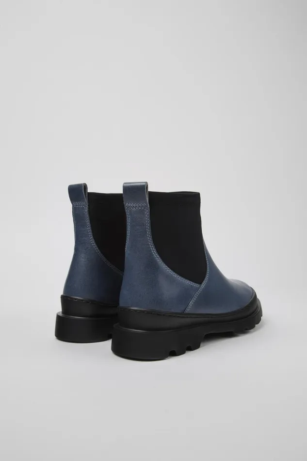 Women Brutus Gray Leather And Textile Ankle Boots Camper Ankle Boots Women Brutus Gray Leather And Textile Ankle Boots Camper Ankle Boots