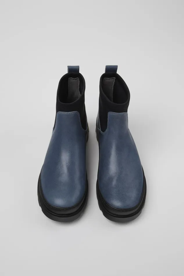 Women Brutus Gray Leather And Textile Ankle Boots Camper Ankle Boots Women Brutus Gray Leather And Textile Ankle Boots Camper Ankle Boots