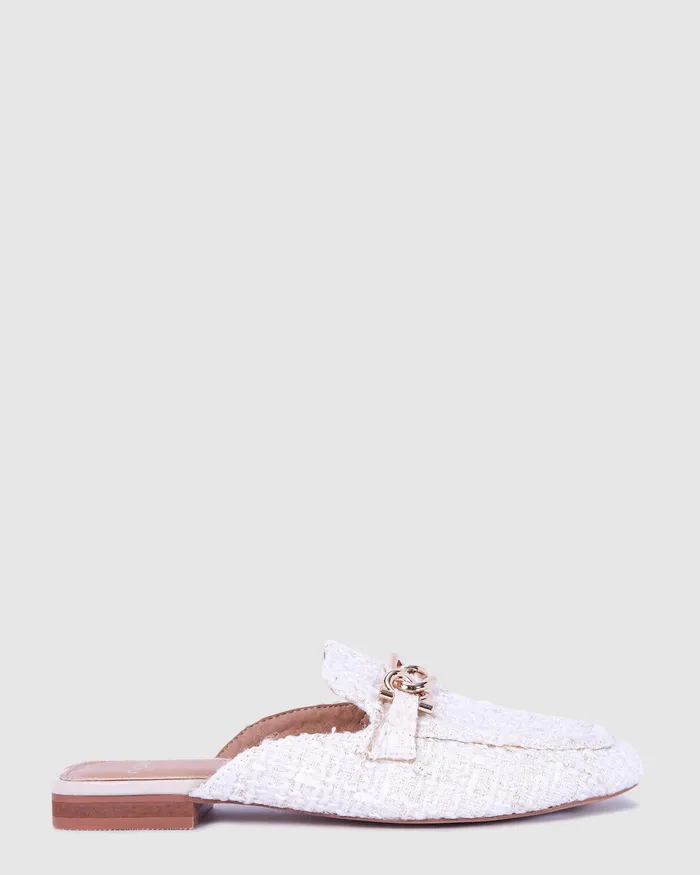 Women CARLETTA CREAM TWEED Loafers Loafers NOVO Shoes