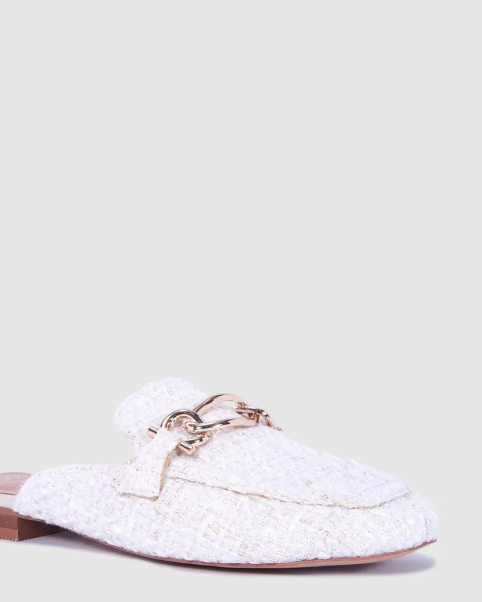 Women CARLETTA CREAM TWEED Loafers Loafers NOVO Shoes