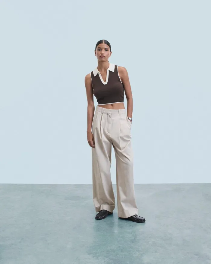 Women Cashmere Sweaters From Future Bicolor Sleeveless Sweater Chocolate
