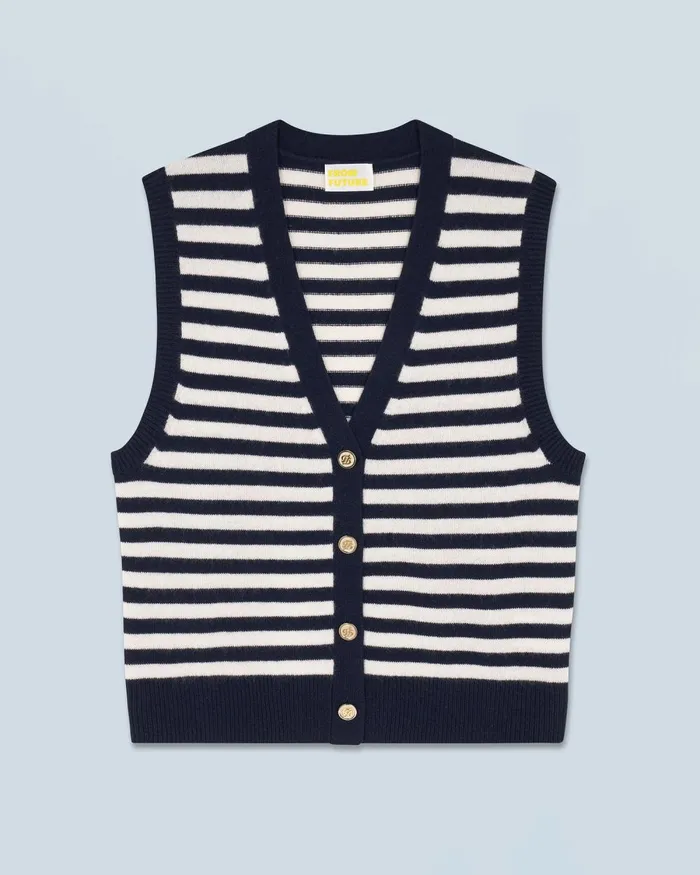 Women Cashmere Sweaters From Future Sleeveless Sweater Navy