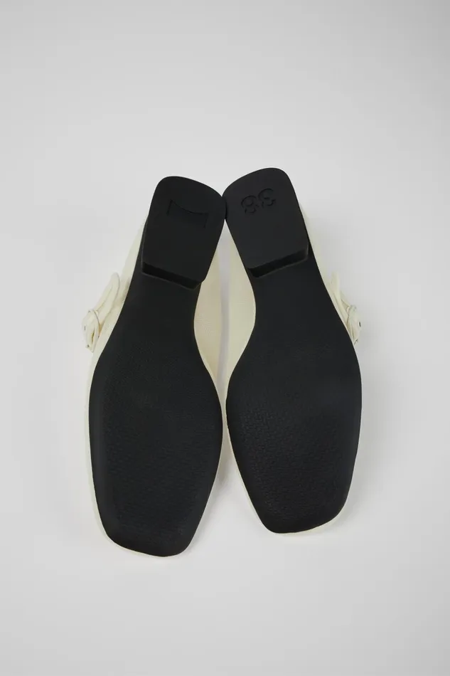 Women Casi Myra White Textile Mary Jane Camper Ballerinas Women Casi Myra White Textile Mary Jane Camper Ballerinas