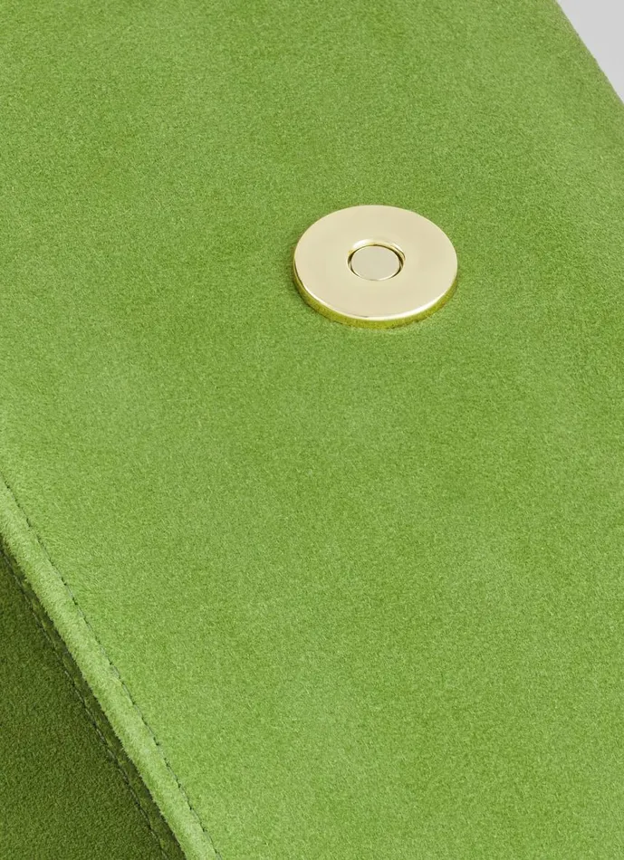 Women Clutch Bags LKBennett Dominica Apple Green Suede Clutch Bag Women Clutch Bags LKBennett Dominica Apple Green Suede Clutch Bag