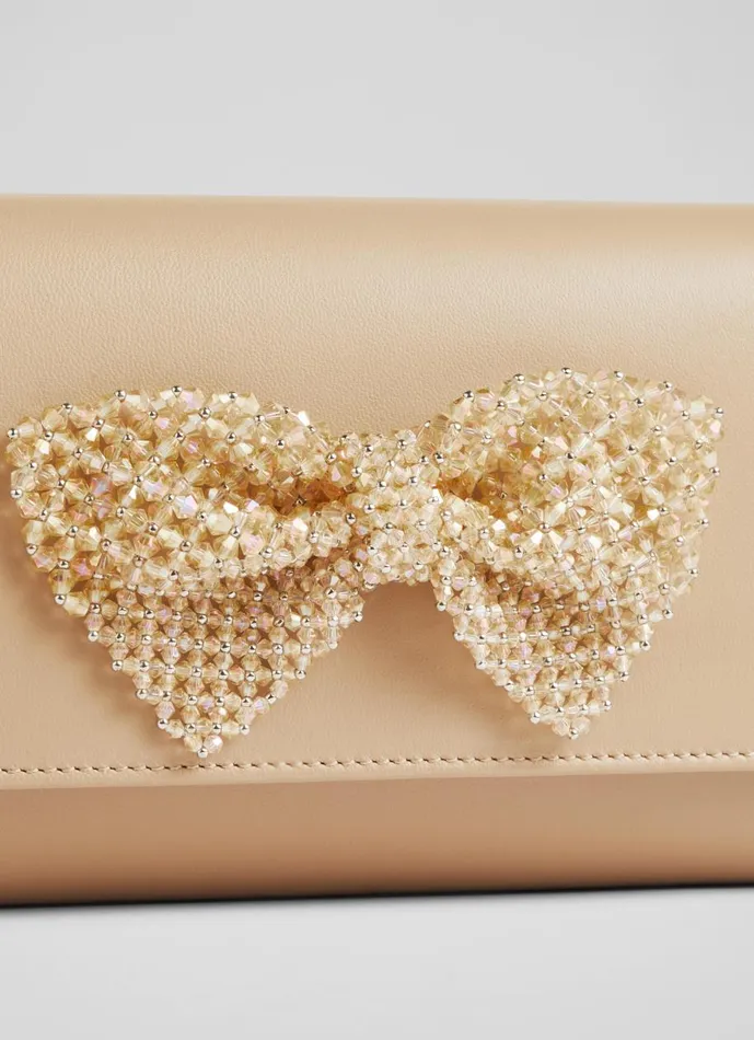 Women Clutch Bags LKBennett Erla Beige Leather Clutch Bag Women Clutch Bags LKBennett Erla Beige Leather Clutch Bag
