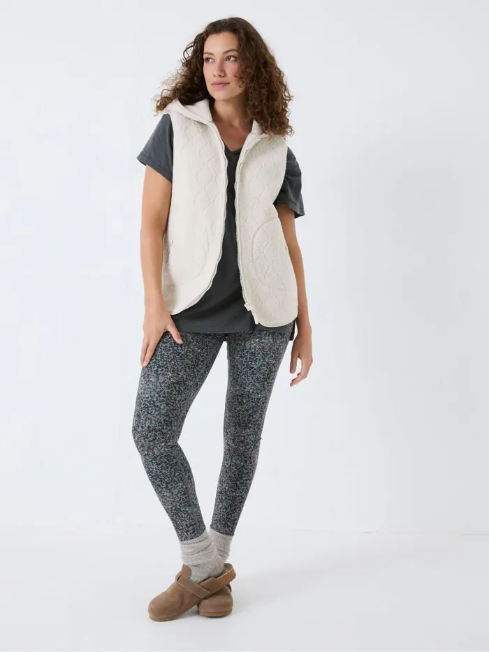 Women Coats and Jackets Fat Face Estelle Natural Fleece Gilet