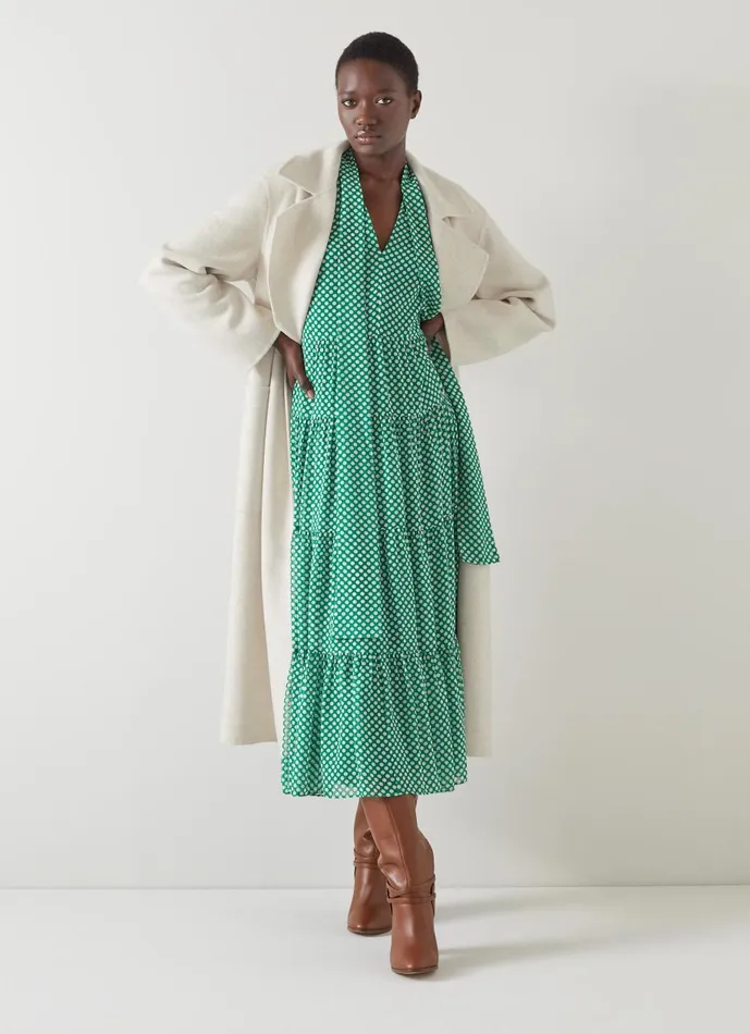 Women Coats and Jackets LKBennett Anderson Cream DoubleFaced Wool Coat Cream