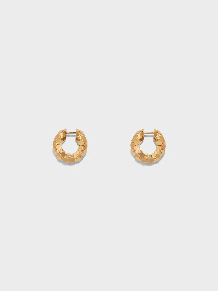 Women Cooper Medium 18kt GoldPlated Hoop Earrings Aeyde Earrings