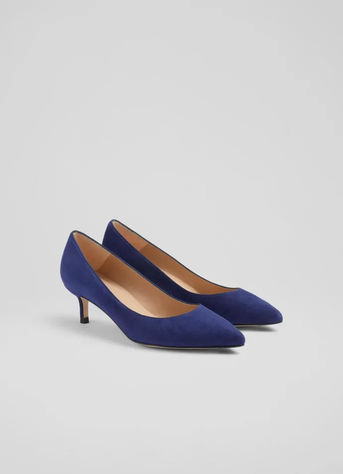 Women Court Shoes LKBennett Audrey Ink Suede Closed Courts Ink Women Court Shoes LKBennett Audrey Ink Suede Closed Courts Ink