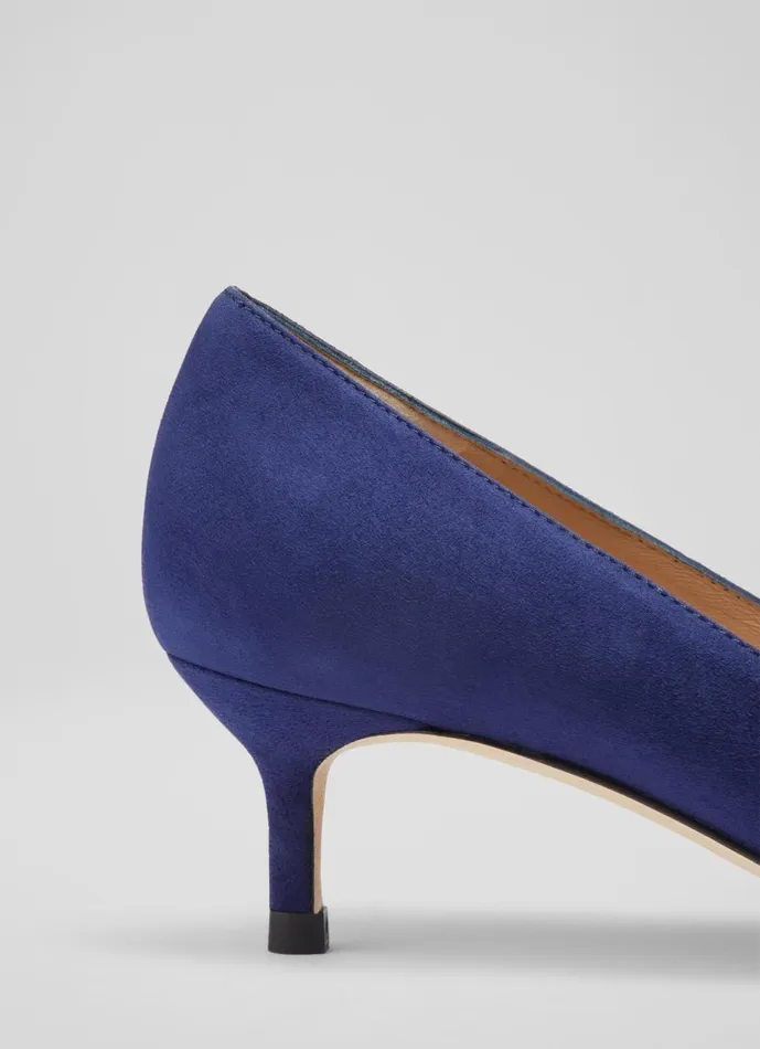 Women Court Shoes LKBennett Audrey Ink Suede Closed Courts Ink Women Court Shoes LKBennett Audrey Ink Suede Closed Courts Ink