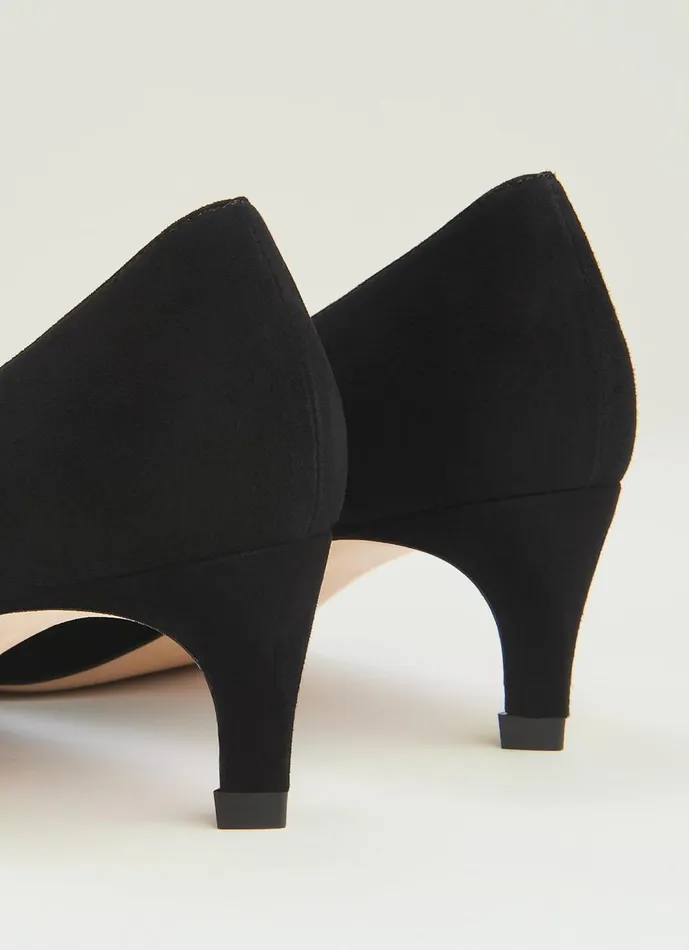 Women Court Shoes LKBennett Ava Black Suede Kitten Heel Courts Black Women Court Shoes LKBennett Ava Black Suede Kitten Heel Courts Black