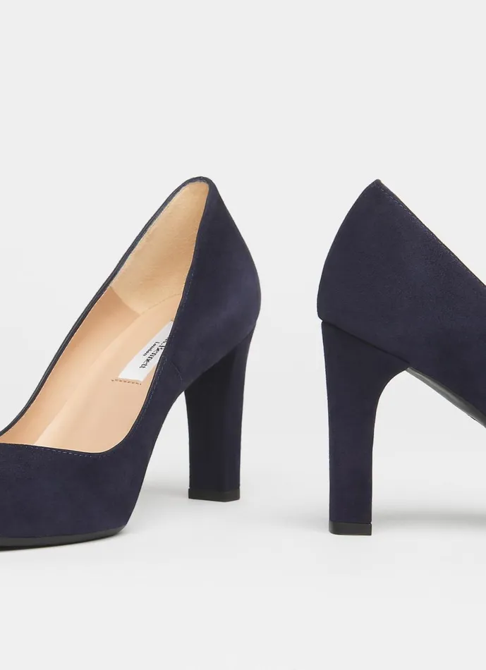 Women Court Shoes LKBennett Tess Navy Suede Courts Navy Blue Women Court Shoes LKBennett Tess Navy Suede Courts Navy Blue