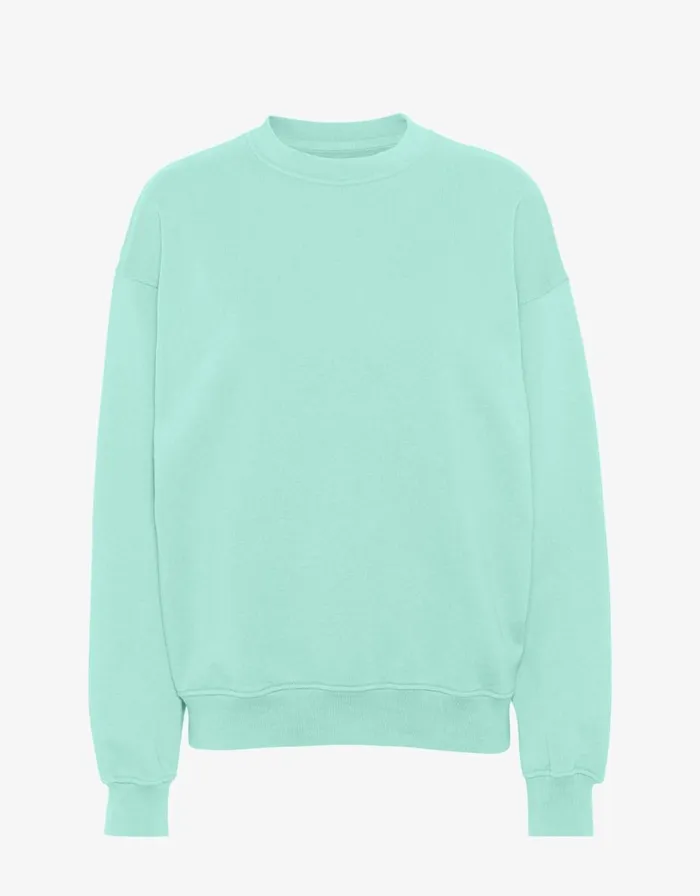 Women Crewneck Sweatshirts Colorful Standard Organic Oversized Crew Light Aqua Women Crewneck Sweatshirts Colorful Standard Organic Oversized Crew Light Aqua