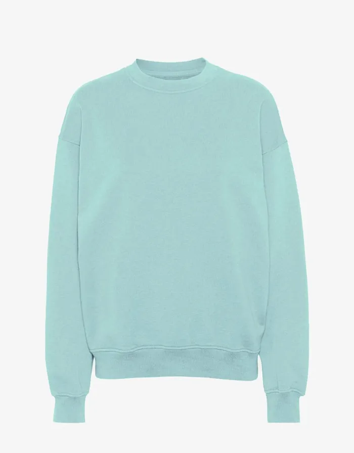 Women Crewneck Sweatshirts Colorful Standard Organic Oversized Crew Teal Blue Women Crewneck Sweatshirts Colorful Standard Organic Oversized Crew Teal Blue