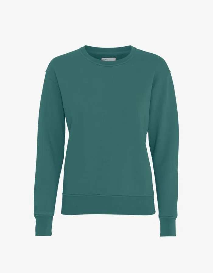 Women Crewneck Sweatshirts Colorful Standard Women Classic Organic Crew Ocean Green Women Crewneck Sweatshirts Colorful Standard Women Classic Organic Crew Ocean Green