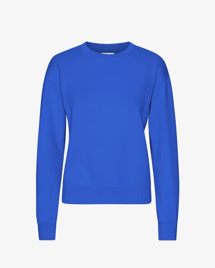 Women Crewneck Sweatshirts Colorful Standard Women Classic Organic Crew Sapphire Blue Women Crewneck Sweatshirts Colorful Standard Women Classic Organic Crew Sapphire Blue