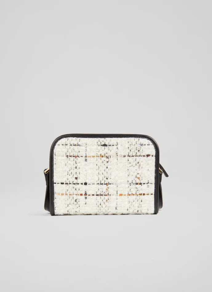 Women CrossBody Bags LKBennett Gigi Cream Tweed Crossbody Bag Women CrossBody Bags LKBennett Gigi Cream Tweed Crossbody Bag