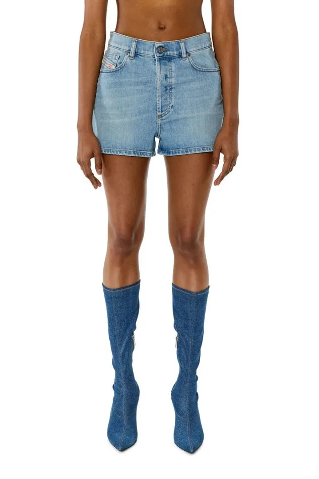 Women DGer Light Blue Diesel Trousers And Shorts Women DGer Light Blue Diesel Trousers And Shorts