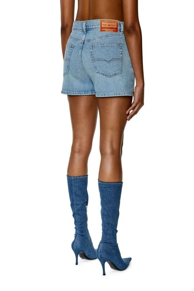 Women DGer Light Blue Diesel Trousers And Shorts Women DGer Light Blue Diesel Trousers And Shorts