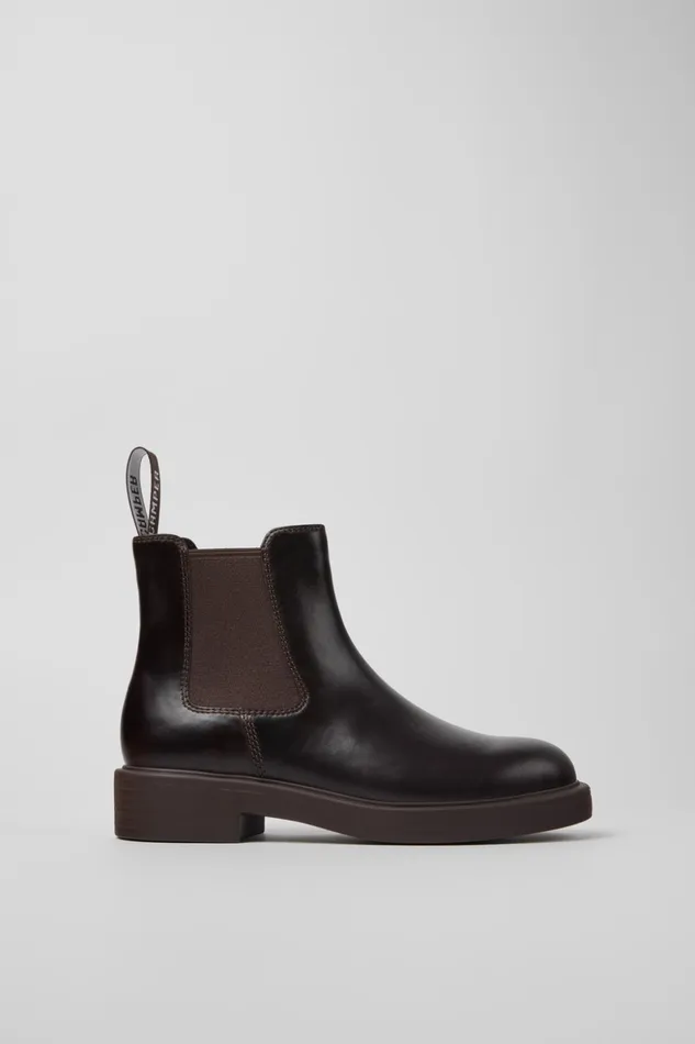 Women Dean Brown Leather Ankle Boots Camper Ankle Boots Women Dean Brown Leather Ankle Boots Camper Ankle Boots