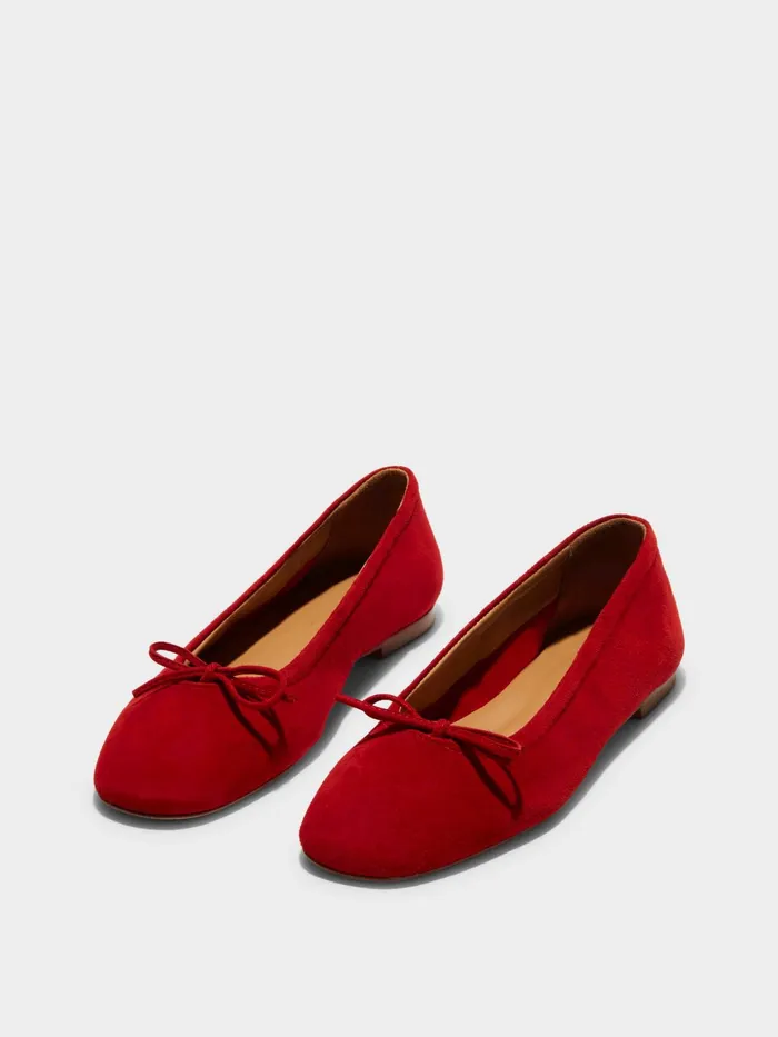 Women Delfina Kid Suede Ballet Flats Aeyde Ballet Flats