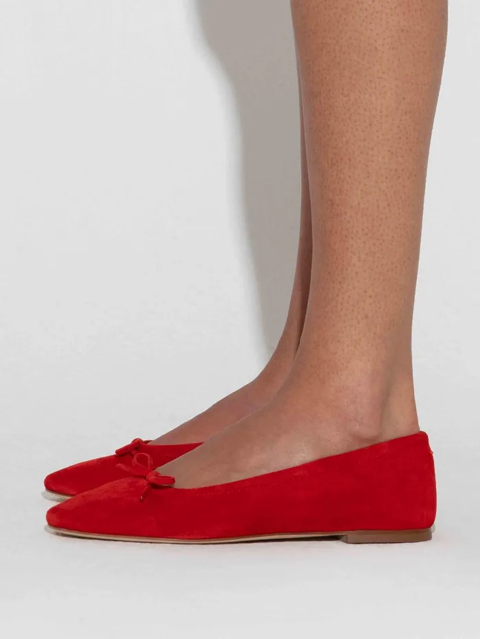 Women Delfina Kid Suede Ballet Flats Aeyde Ballet Flats