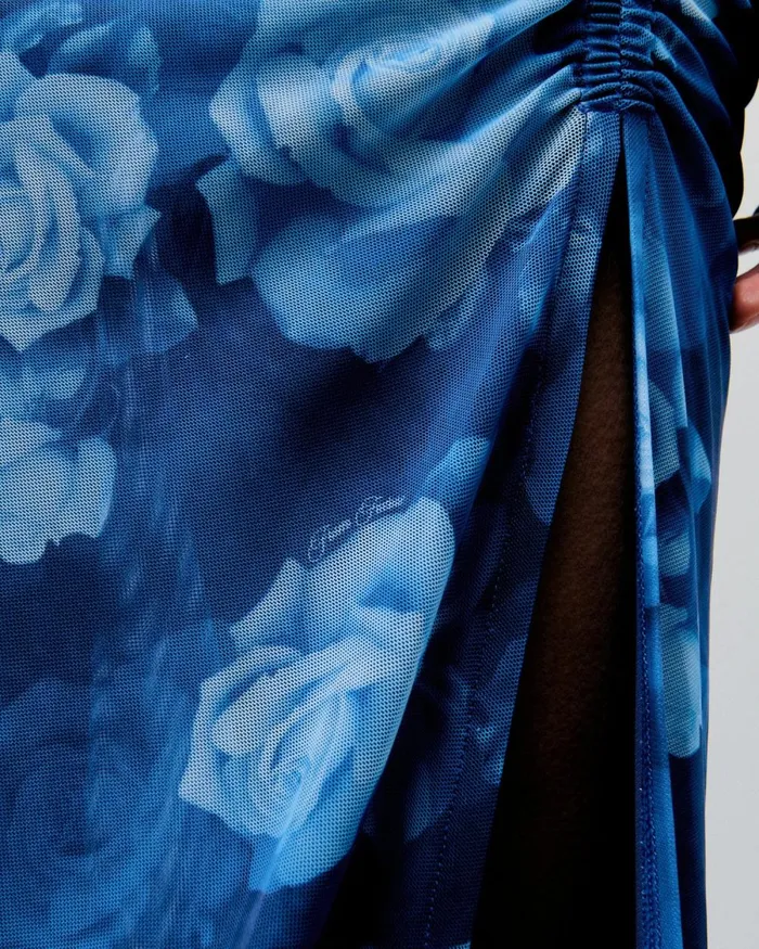 Women Dresses and Jumpsuits From Future Long Mesh Dress With Fine Straps Romantic Roses