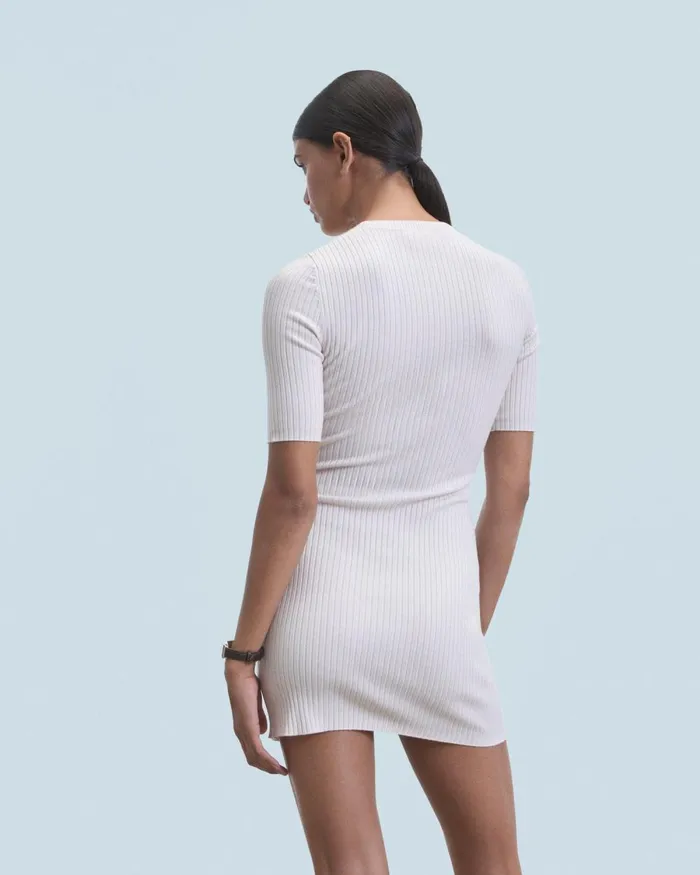 Women Dresses and Jumpsuits From Future Short Sleeve Short Dress 34 Sleeves Sand