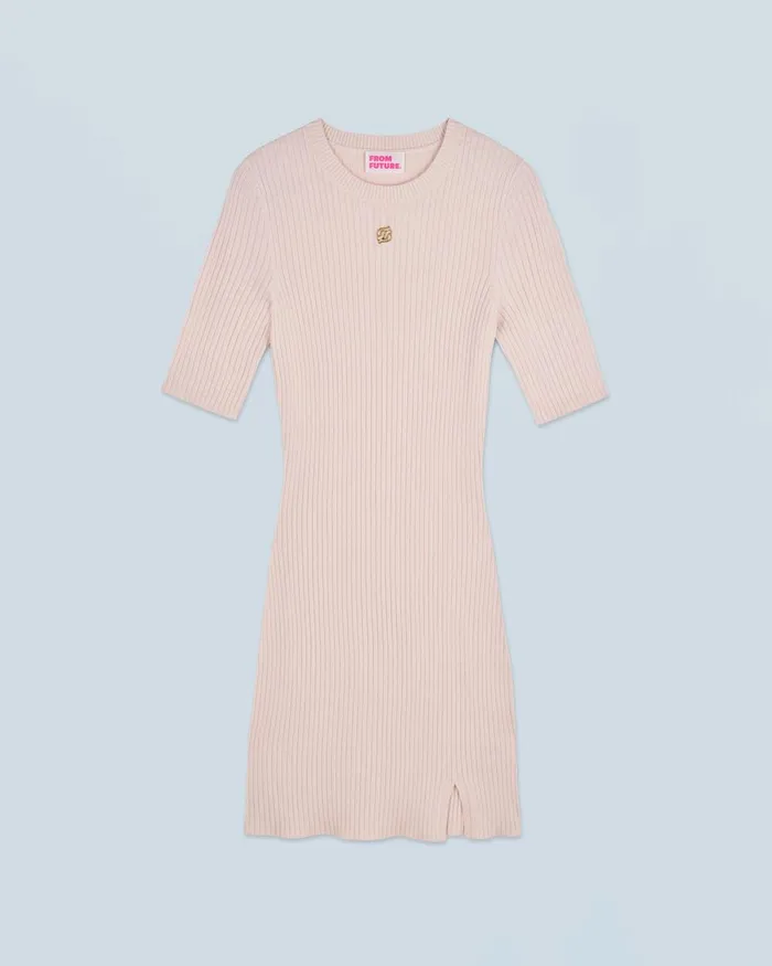 Women Dresses and Jumpsuits From Future Short Sleeve Short Dress 34 Sleeves Sand