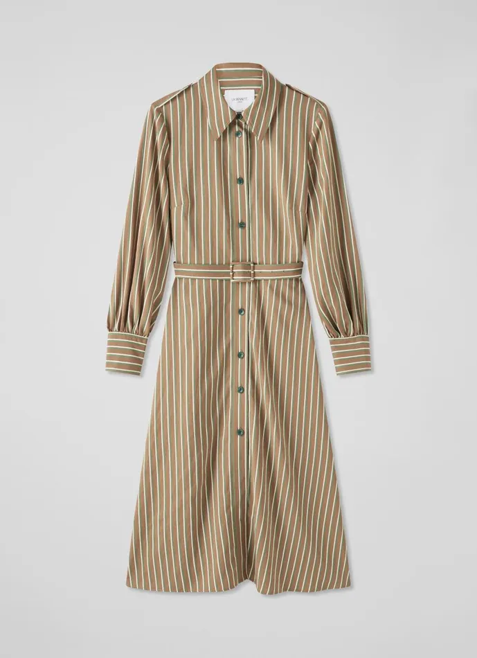 Women Dresses LKBennett Frances Striped Sustainable Viscose Rich Shirt Dress Multi Women Dresses LKBennett Frances Striped Sustainable Viscose Rich Shirt Dress Multi