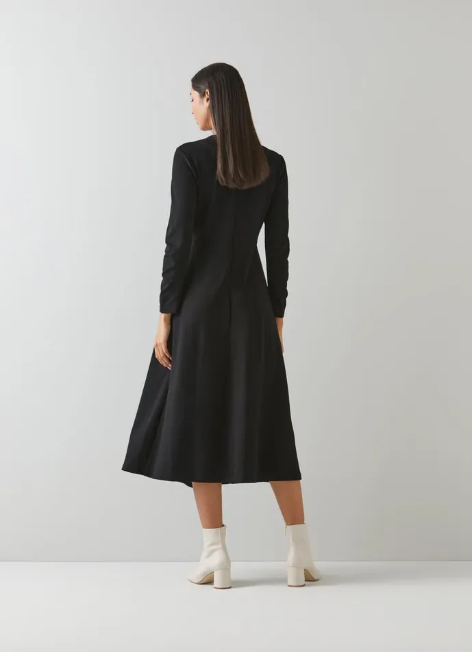 Women Dresses LKBennett Maria Black Jersey Fit And Flare Dress Black Women Dresses LKBennett Maria Black Jersey Fit And Flare Dress Black
