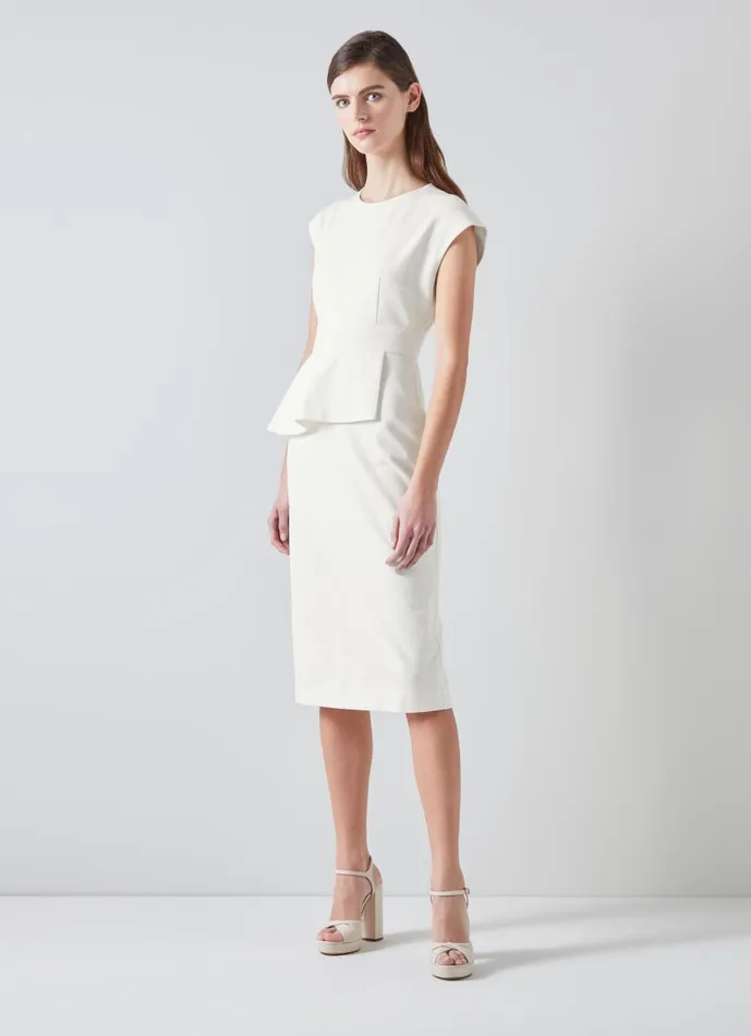Women Dresses LKBennett Mia Ivory Dress With LENZING ECOVERO Viscose Ivory