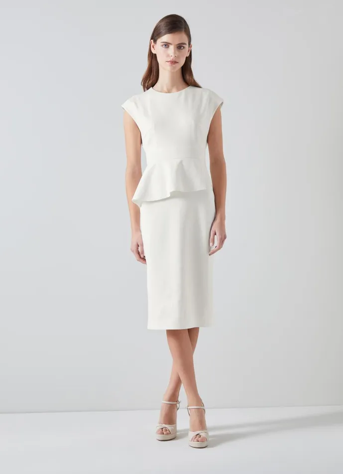Women Dresses LKBennett Mia Ivory Dress With LENZING ECOVERO Viscose Ivory