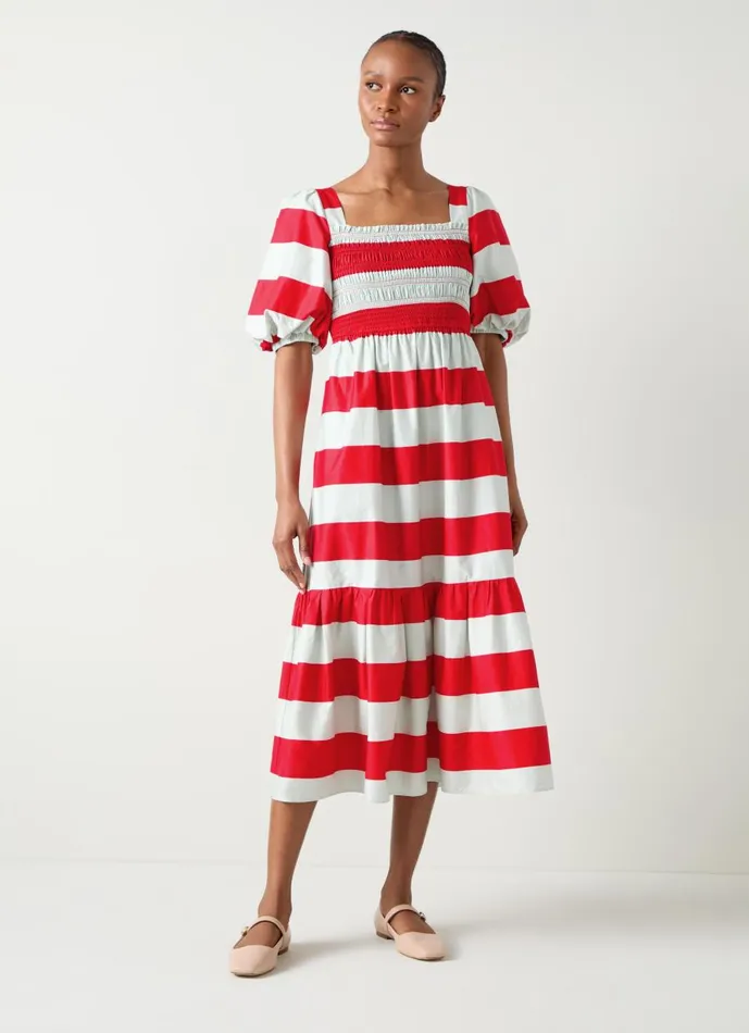 Women Dresses LKBennett Ruby Stripe Print Dress Multi Women Dresses LKBennett Ruby Stripe Print Dress Multi