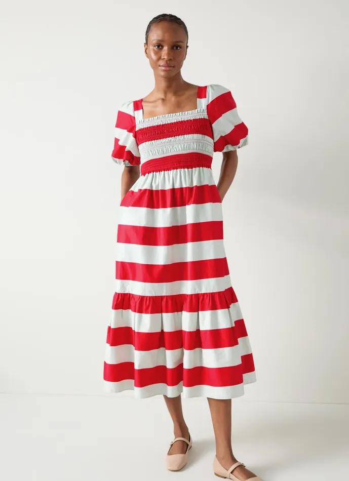 Women Dresses LKBennett Ruby Stripe Print Dress Multi Women Dresses LKBennett Ruby Stripe Print Dress Multi