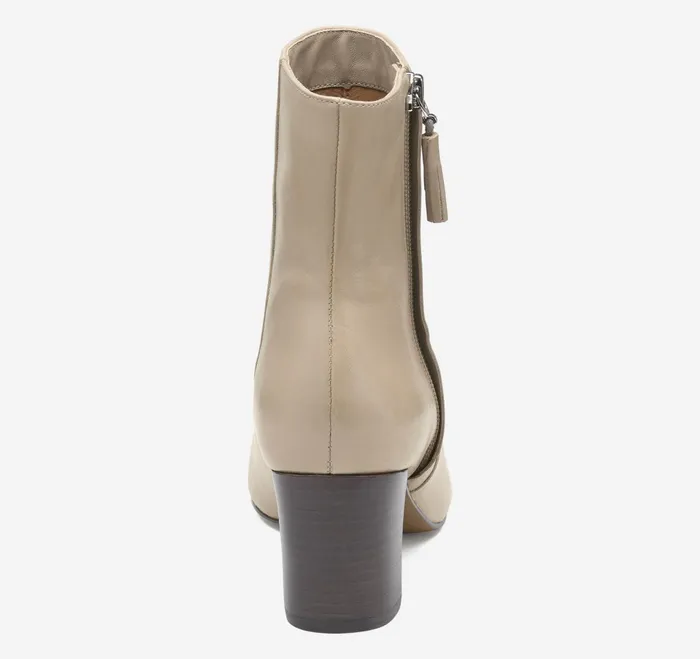 Women Eleanor SideZip Bootie Beige Calfskin JohnstonandMurphy Heels and Platform Wedges Women Eleanor SideZip Bootie Beige Calfskin JohnstonandMurphy Heels and Platform Wedges