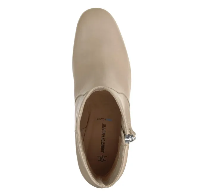 Women Eleanor SideZip Bootie Beige Calfskin JohnstonandMurphy Heels and Platform Wedges Women Eleanor SideZip Bootie Beige Calfskin JohnstonandMurphy Heels and Platform Wedges