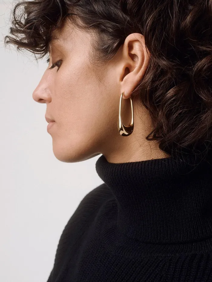 Women Eleanora 18kt GoldPlated Hoop Earrings Aeyde Earrings