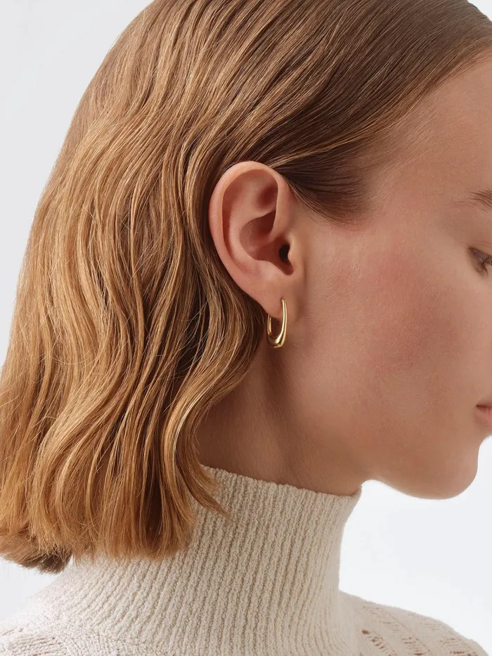 Women Elton 18kt GoldPlated Hoop Earrings Aeyde Earrings
