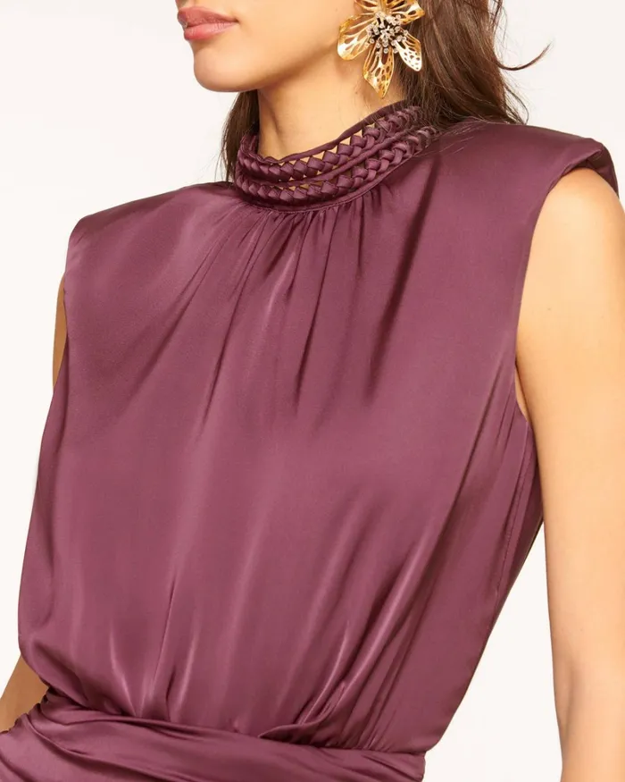 Women Emersyn Ruched Mini Dress Cabernet Ramy Brook Dresses