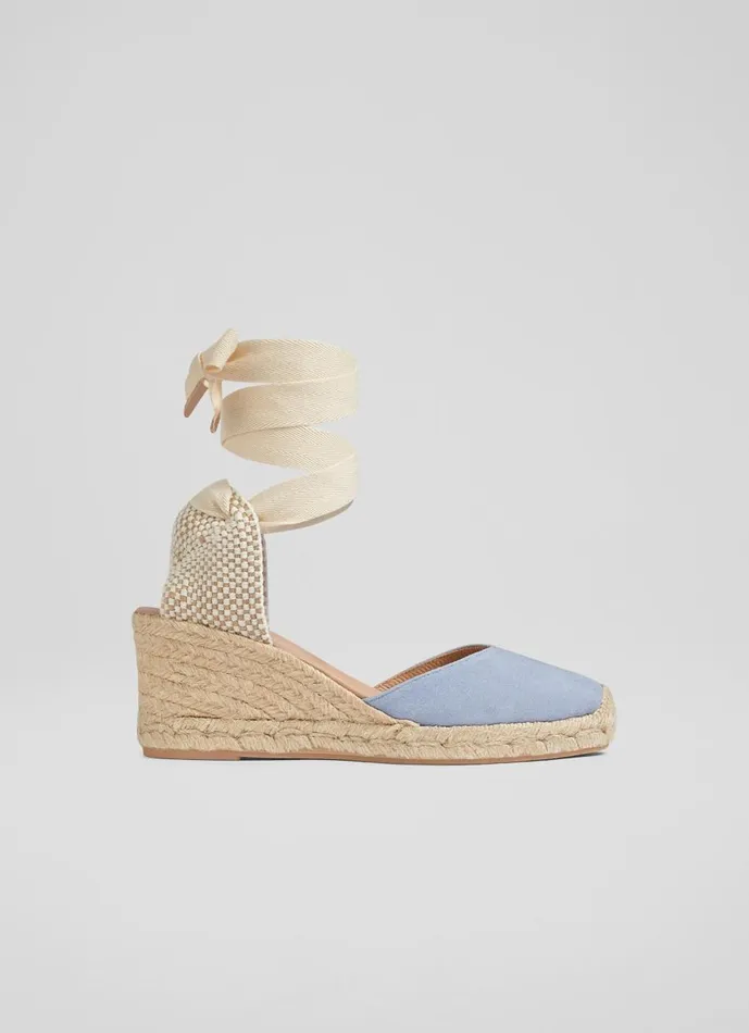 Women Espadrilles LKBennett Maureen Blue Suede Espadrilles Blue