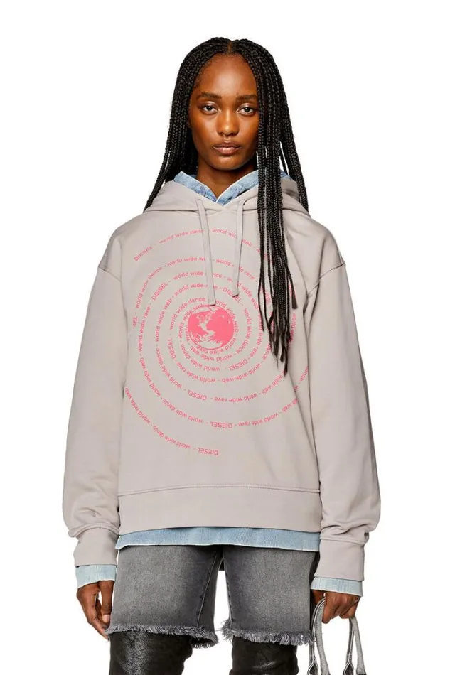Women FMaxinneHood Grey Diesel Sweaters