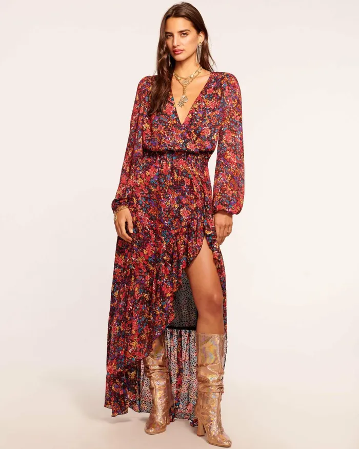 Women Fatima Long Sleeve Midi Dress French Floral Ramy Brook Dresses Women Fatima Long Sleeve Midi Dress French Floral Ramy Brook Dresses
