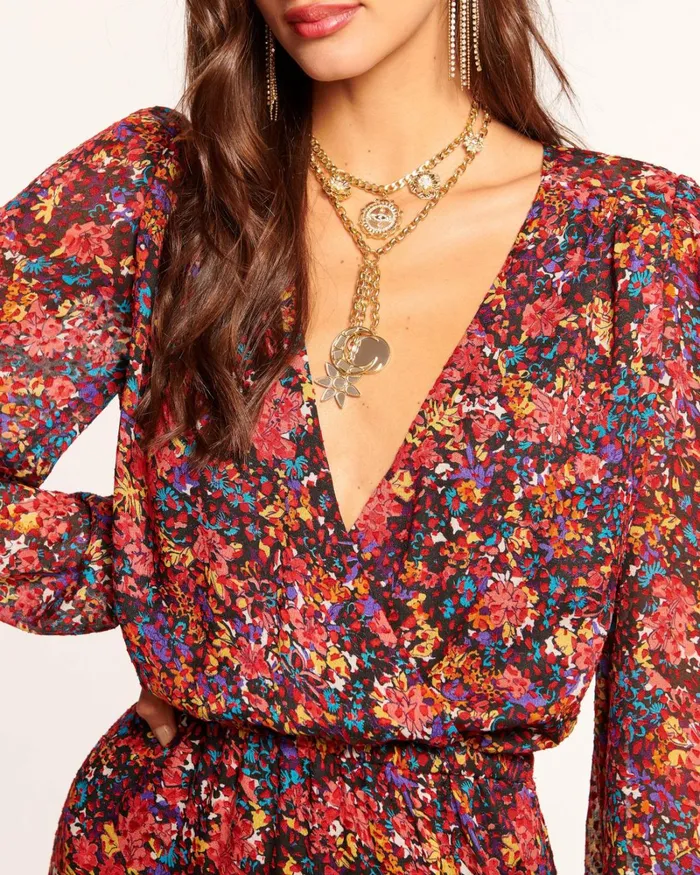 Women Fatima Long Sleeve Midi Dress French Floral Ramy Brook Dresses Women Fatima Long Sleeve Midi Dress French Floral Ramy Brook Dresses